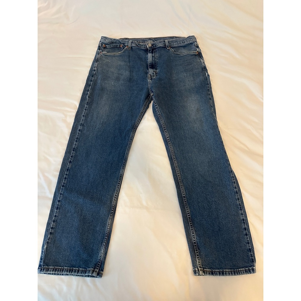 Levis 505 Regular Fit Jeans Mens 40x30 Medium Wash Straight Leg Denim 00505-2141